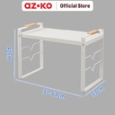 AZKO Stora Rak Microwave 1 Tingkat Extendable - Putih Extra Shelf Part Ambalan Organizer Serbaguna Tempat Simpan Barang Multifungsi Rak Storage Perlengkapan Rumah Tangga