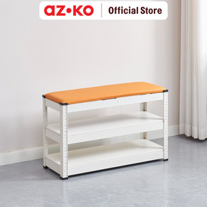 AZKO Krisbow Rak Penyimpanan Serbaguna 2 Tingkat - Putih Organizer Serbaguna Tempat Simpan Barang Multifungsi Rak Storage Perlengkapan Rumah Tangga
