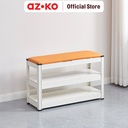 AZKO Krisbow Rak Penyimpanan Serbaguna 2 Tingkat - Putih Organizer Serbaguna Tempat Simpan Barang Multifungsi Rak Storage Perlengkapan Rumah Tangga