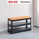 AZKO Krisbow Rak Penyimpanan Serbaguna 2 Tingkat - Hitam Organizer Serbaguna Tempat Simpan Barang Multifungsi Rak Storage Perlengkapan Rumah Tangga
