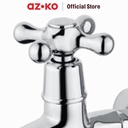 AZKO Acroz Keran Air Dengan Ulir Chrome T2008B-F02 Outdoor Cold Tap Kran Air Tembok Aksesoris Kamar Mandi Bathroom Accessories