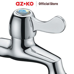 AZKO Acroz Keran Air Dengan Ulir Chrome T2008B-F20 Outdoor Cold Tap Kran Air Tembok Aksesoris Kamar Mandi Bathroom Accessories