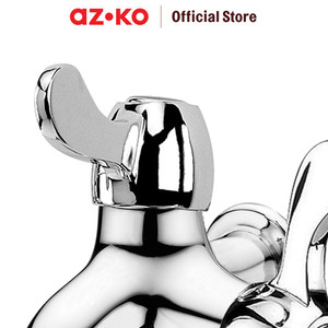 AZKO Acroz Keran Air Dua Arah Chrome 4694B-F20 Outdoor Cold Tap Kran Air Tembok Aksesoris Kamar Mandi Bathroom Accessories
