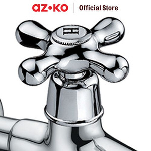 AZKO Acroz 12.2 cm Keran Air Basic Long Chrome F02 Kran Air Outdoor Serbaguna Peralatan Taman Pengalir Air Water Hose Garden