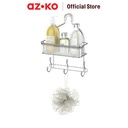 AZKO Stora Rak Gantung Kamar Mandi Dengan Pengait Wk820103R Shower Wall Shelf Organizer Tempat Sampo Sabun Rak Tembok Serbaguna Aksesoris Kamar Mandi Furniture Indoor Rumah