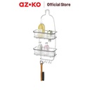 AZKO Stora Rak Gantung Kamar Mandi 2 Tingkat Chrome Wk820101R Shower Wall Shelf Organizer Tempat Sampo Sabun Rak Tembok Serbaguna Aksesoris Kamar Mandi Furniture Indoor Rumah