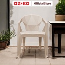 AZKO Soleil Barvita Kursi Teras Plastik - Krem Balcony Chair Kursi Outdoor Serbaguna Furniture Rumah Tempat Duduk Kursi Halaman Balkon