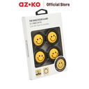 AZKO Carex Set 4 Pcs Pelindung Pintu Mobil Smile Circle - Hitam Aksesoris Eksterior Mobil Door Protector Sticker Car Perlengkapan Otomotif