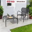 AZKO Soleil Khatulistiwa Kursi Teras - Cokelat Sandy Coffee Balcony Chair Kursi Outdoor Serbaguna Furniture Rumah Tempat Duduk Kursi Halaman Balkon