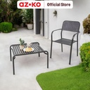AZKO Soleil Clinton Kursi Teras - Cokelat Sandy Coffee Balcony Chair Kursi Outdoor Serbaguna Furniture Rumah Tempat Duduk Kursi Halaman Balkon
