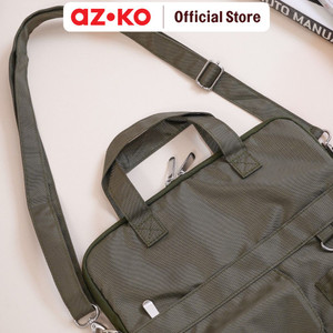 AZKO Ataru Tas Selempang Laptop - Hijau Tua Tas Jinjing Selempang Laptop Laptop Bag Tempat Penyimpanan Notebook