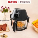 AZKO Kris 3 ltr Air Fryer Dengan Grill 2 In 1 - Hitam Alat Masak Goreng Pembuat Makanan Penggoreng Tanpa Minyak Elektronik Dapur