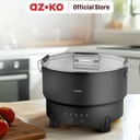 AZKO Kris Mini Panci Electric Mini 800 watt - Hitam Multifunction Electric Pan Kuali Pot Peralatan Masak Perlengkapan Dapur