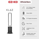 AZKO Klaz Air Purifier 2In1 Bladeless High - Hitam Penjernih Udara Alat Penyaring Pembersih Udara Elektronik Rumah Tangga Air Cleaner