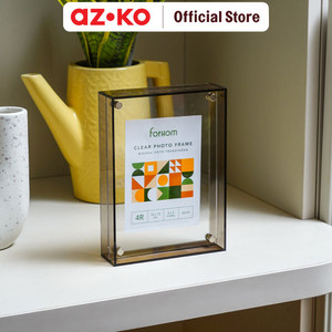 AZKO Forhom 4R Bingkai Foto Meja Transparan Rhy23120603-1 - Hitam Pigura Aesthetic Frame Tempat Foto Pajangan Dekorasi Rumah Figura