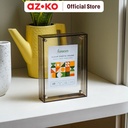 AZKO Forhom 4R Bingkai Foto Meja Transparan Rhy23120603-1 - Hitam Pigura Aesthetic Frame Tempat Foto Pajangan Dekorasi Rumah Figura