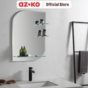 AZKO Fosa 50X70 cm Cermin Dinding Kamar Mandi Dengan Rak Od-B009 Bathroom Wall Mirror Rak Cermin Tembok Aksesori Kamar Mandi Furniture Rumah