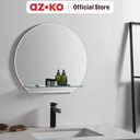 AZKO Fosa 50X60 cm Cermin Dinding Kamar Mandi Dengan Rak Od-B008 Bathroom Wall Mirror Rak Cermin Tembok Aksesori Kamar Mandi Furniture Rumah
