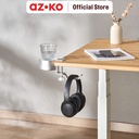 AZKO Krisbow Holder Minuman Dan Headphone Meja Tempat Penyangga Minum Dan Headset Aksesoris Interior Rumah Drink Hedset Stand