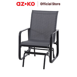 AZKO Kursi Ayun Textlene Steel - Hitam Swinging Chair Bangku Ayunan Outdoor Furniture Tempat Duduk Ayun