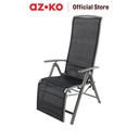 AZKO Kursi Teras Aluminium Textilene Dengan Footrest Y - Abu-Abu Balcony Chair Kursi Outdoor Serbaguna Furniture Rumah Tempat Duduk Kursi Halaman Balkon