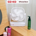 AZKO Apa Kipas Angin Meja 2In1 6 watt - Putih Desk Fan Penyejuk Ruangan Kipas Baling-Baling
