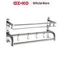 AZKO Fosa Rak Kamar Mandi Multifungsi 2 Tingkat Basic Organizer Serbaguna Rak Sabun Shampoo Tempat Peralatan Mandi Bathroom Wall Shelves