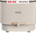 AZKO Memoo 800 ml Panci Elektrik Dengan Steamer - Putih Multifunction Electric Pan Kuali Pot Peralatan Masak Perlengkapan Dapur