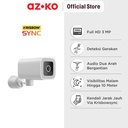 AZKO Krisbow Sync Smart Ip Camera Outdoor Wifi Pt Bullet T5P 3Mp Smart Cctv Kamera Pengawas Pintar Camera Pengintai Alat Keamanan Rumah Spy Cam