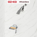 AZKO Stora Rak Sabun Kamar Mandi Chrome Shower Wall Shelf Organizer Tempat Sampo Sabun Rak Tembok Serbaguna Aksesoris Kamar Mandi Furniture Indoor Rumah