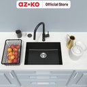 AZKO Acroz 60 cm Tempat Cuci Piringsingle Granite Wastafel Dapur Kitchen Sink Bak Tempat Cuci Piring Perlengkapan Dapur