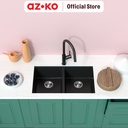 AZKO Acroz Tempat Cuci Piringdoublegranite Wastafel Dapur Kitchen Sink Bak Tempat Cuci Piring Perlengkapan Dapur