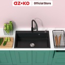 AZKO Acroz 80 cm Tempat Cuci Piringsingle Granite Wastafel Dapur Kitchen Sink Bak Tempat Cuci Piring Perlengkapan Dapur