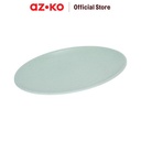 AZKO Krischef Piring Makan Oval Sage Dinner Plate Wadah Hidangan Food Grade Piring Melamine Serbaguna Peralatan Makan Perlengkapan Dapur - Mangkuk 5.5inci