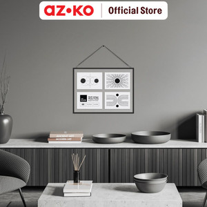 AZKO Arthome 4R Bingkai Foto Dinding Frame Metal - Hitam Pigura Aesthetic Frame Tempat Foto Pajangan Dekorasi Rumah Figura - 1 Kolase