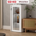 AZKO Stora Kala Kabinet Kantor Besi Pintu Kaca Lemari Kabinet Office Cabinet Penyimpanan Indoor Furniture Kantor Sekolah - Hitam