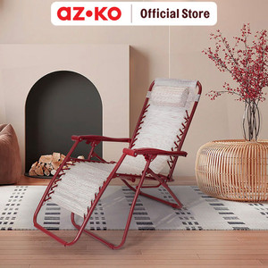 AZKO Soleil Kursi Recliner Lipat Mini - Merah Kursi Lipatkursi Loungekursi Serbagunakursi Recliner Lipatkursi Teras