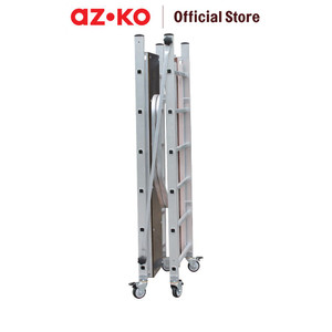 AZKO Fixsteps 1.9 mtr Scaffolding Platform Mobile Aluminium Scaf Narrow Konstruksi Pembantu Tangga Konstruksi Sementara Tangga Lipat Perancah Pekerjaan