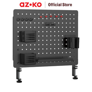 AZKO Stora Papan Pegboard Berlubang Organizer Meja 52x57 cm Set Pegboard Decorative Wall Desk Mounted Metal Wire Board Organizer Meja - Biru