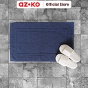 AZKO Forhom Keset Kamar Mandi Embossed Bathmat Motif Embos Kain Lap Kaki Toilet Bathroom Door Mat Alas Lantai - Abu-abu