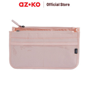 AZKO Ataru Tas Kosmestik Dengan Front Kompartemen Tas Makeup Organizer Alat Dandan Storage Bag Pouch Kosmetik - Pink