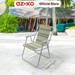 AZKO Soleil Spring Kursi Teras Balcony Chair Kursi Outdoor Serbaguna Furniture Rumah Tempat Duduk Kursi Halaman Balkon - Yellow Stripe