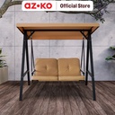 AZKO Soleil Deluxe Kursi Ayun 2 Seater Textilene - Krem Tan Hanging Swinging Chair Bangku Ayunan Outdoor Furniture Tempat Duduk Ayun