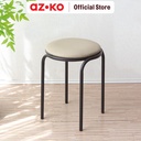 AZKO Soleil Sierra Bangku Metal Padded Pu Multipurpose Stool Bangku Makan Cafe Restoran Tempat Duduk Serbaguna Furinture Interior Rumah - Hitam