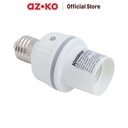 AZKO Krisbow Fitting Lampu Dengan Sensor Cahaya E27 Lamp Holder Socket Bohlam Peralatan Listrik Aksesoris Lampu Penyambung Soket Lampu