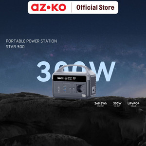 AZKO Powerlite Power Station Baterai Portabel 300 watt Tps-Start300 Power Station Portable Battery Power Supply Darurat Perlengkapan Otomotif