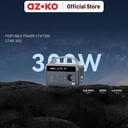 AZKO Powerlite Power Station Baterai Portabel 300 watt Tps-Start300 Power Station Portable Battery Power Supply Darurat Perlengkapan Otomotif