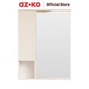 AZKO Fosa 60 cm New Sunny Kabinet Kamar Mandi Dengan Cermin Pvc Organizer Serbaguna Bathroom Cabinet Aksesoris Kamar Mandi Kompartemen Penyimpanan Alat Mandi