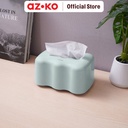 AZKO Stora Tempat Tisu 21.5X15.5X11.3 cm Tissue Box Holder Kotak Tisu Aesthetic Wadah Penyimpanan Tisyu Perlengkapan Rumah Tangga - Biru