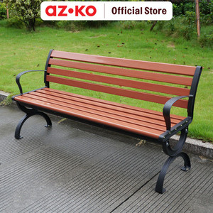 AZKO Soleil Victoria Kursi Taman 3 Dudukan Aluminium Cast Garden Bench Kursi Outdoor Serbaguna Furniture Rumah Tempat Duduk Halaman - Dengan Sandaran